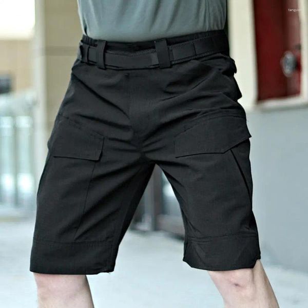 Pantaloncini da uomo uomo carico esercita estate con vita elastica a più tasche per all'aperto
