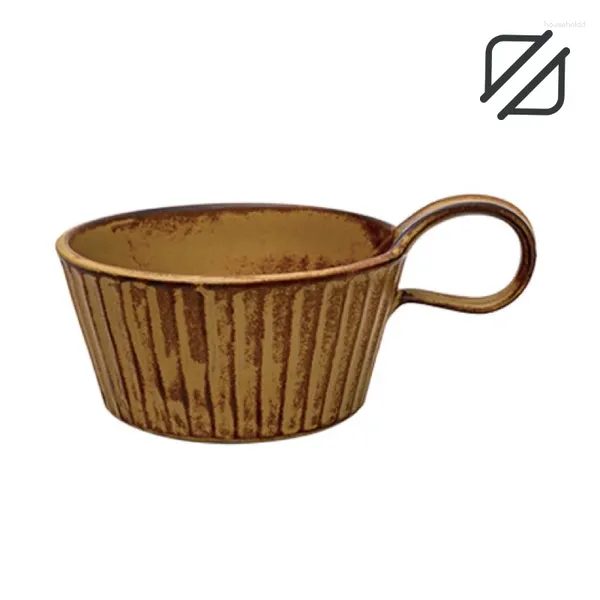 Kupalar aralık 1 parça el işi seramik Japon vintage tarzı kaymaz kahve kupa seramik saplı hediyeler 350ml/7.04 oz
