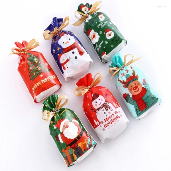 Wrap wrap cowstring bocconcinea borse natalizio per anno di caramelle di imballaggio di imballaggio 50 pezzi 50 pezzi