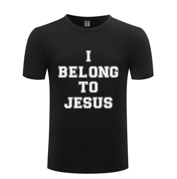 Ich gehöre zu Jesus treu Gott Gläubiger einzigartiges Design Baumwoll -T -Shirts für Kirchen Männer Frauen Unisex Tops T -Shirt Kurzärmel Baumwollmaterial