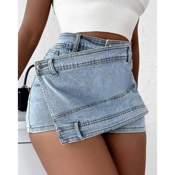 2023 Fashion Plus Size Women Hot Sale Unregelmäßige Hochtaille Jean Shorts