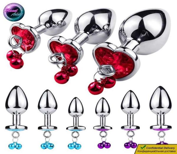 Massageador de brinquedo ASET S ZAM L Tamanho Anal Plug Heart Heart simulado gemstone wbell liga bullet butt plug plug color sexo brinquedos para mulheres L959340358