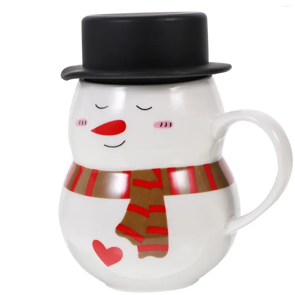 Tazze di tazza di Natale tazze di caffè in ceramica con coperchi divertenti di compleanno di compleanno copertura per vacanza in silicone bambino