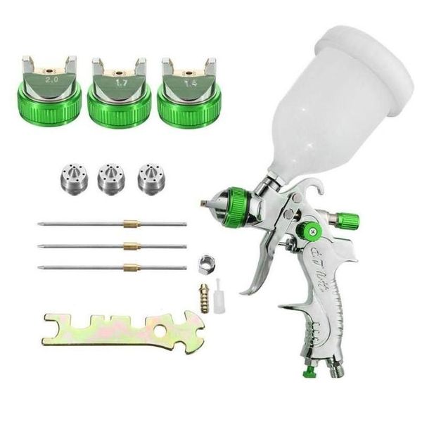 Wasserpistole Schneeschaum Lance Professionelle HVLP 600 ml 1.4/1,7/2,0 mm Düse Pneumatische Luftfarbe Spay für Auto Reparaturwerkzeug Tropfen Auto OTG9N