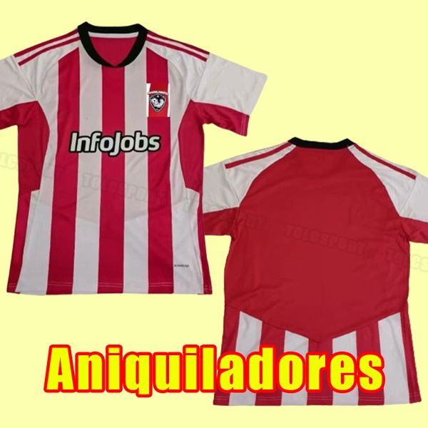 2024 Aniquiladores Erkek Futbol Formaları J. Espinosa Ev Kırmızı Beyaz Futbol Gömlekleri Kısa Kollu Aldult Üniforma 2025 24 25
