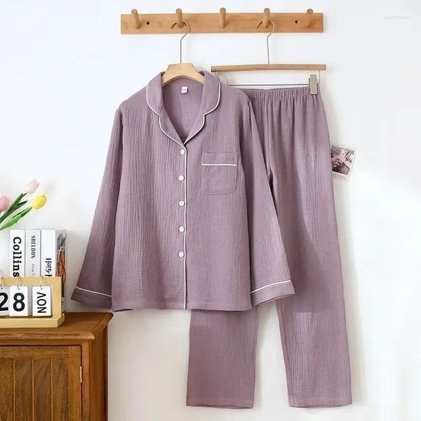 Caso para casa Pijama Pijama pijama pijama Pijamas Mens de longa duração para calças conjuntos de sono amante de luxo de roupas de dormir casal de algodão