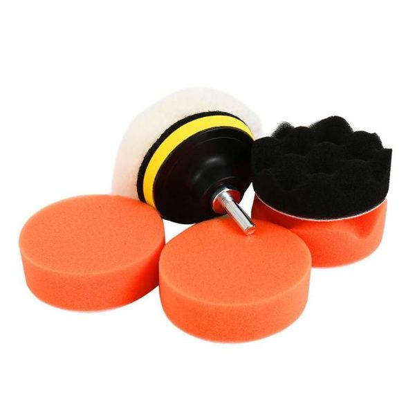 Продукты по уходу 6pcs 3 -дюймовая полироноподготовка губчатая губчатая полировка для полировки набор из полировки для лодочных буферных буферных колес Снятие Drop de ots45