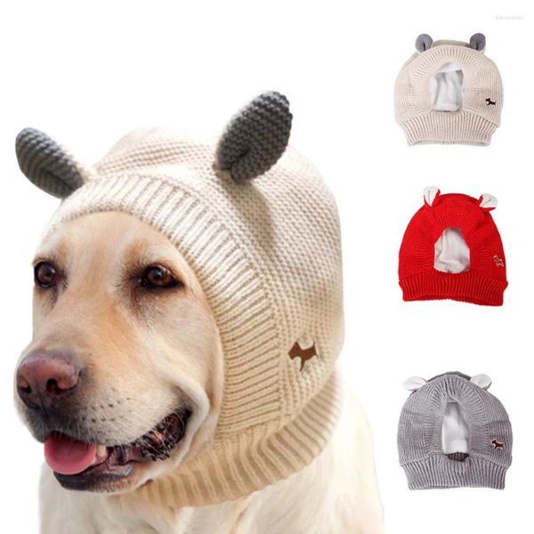 Hundekleidung Haustier Strick Hat Winter warmer Welpe Cap Fashion Ohr Design Mütze für Katzentier Weihnachten