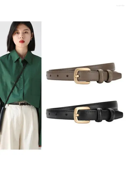 Cintos 2024 Belt Ladies Leather Moda Simples Jeans decorativos de Coranos com coreano Muitas cores largura 1,8 cm preto bege