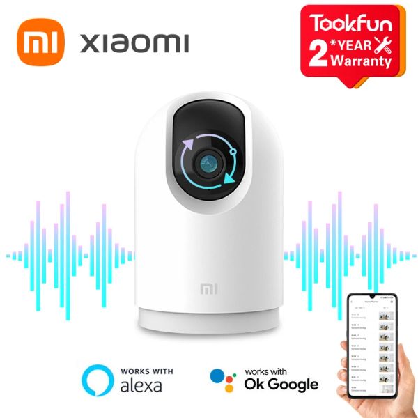 Kameralar Global Versiyon Xiaomi Mi 360 ° Ev Güvenlik Kamerası 2K Pro WiFi IP İzleme Kızılötesi Gece Görme Voice Intercom AI Alarm Mijia