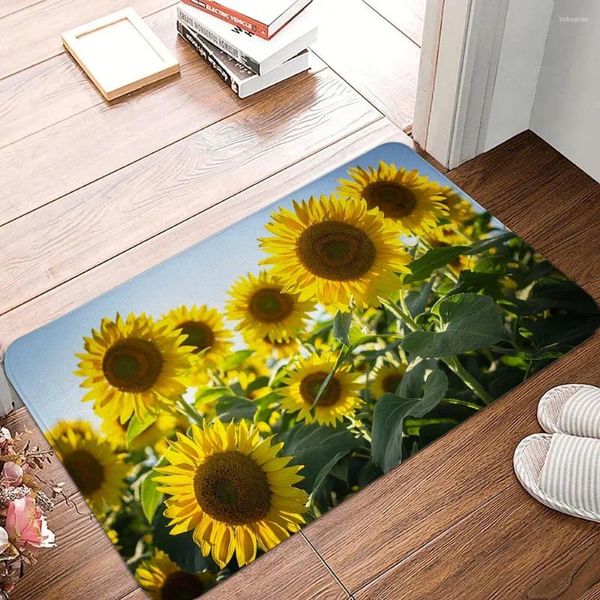 Teppiche Sonnenblumenabdruck Eingangs Türmat Schlafzimmer Wohnzimmer Teppich nicht ruhig