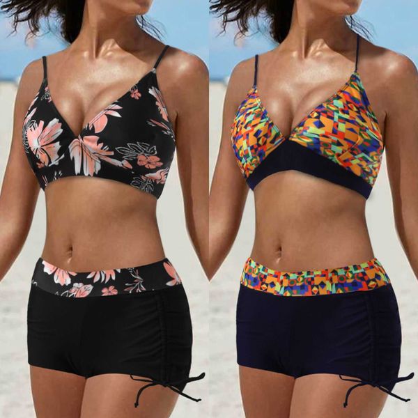 Designer Bikini Neue Bikini-Badeanzug Split Body Multi-Color Zwei-teiliger Badeanzug Boxer-Gurt Badeanzug konservativer Badeanzug Badeanzug Designer Badebekleidung