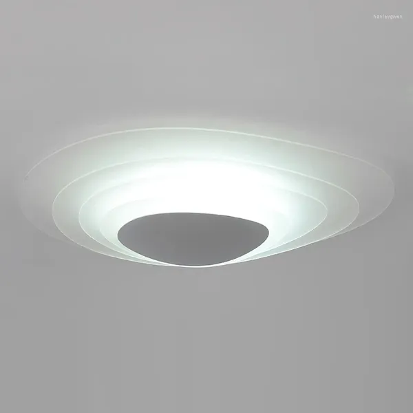 Deckenleuchten moderne LED -Eisschicht D45/D60CM Fixture Haus in Innenbeleuchtung Schlafzimmer Foyer Wohnzimmer Acryllampen