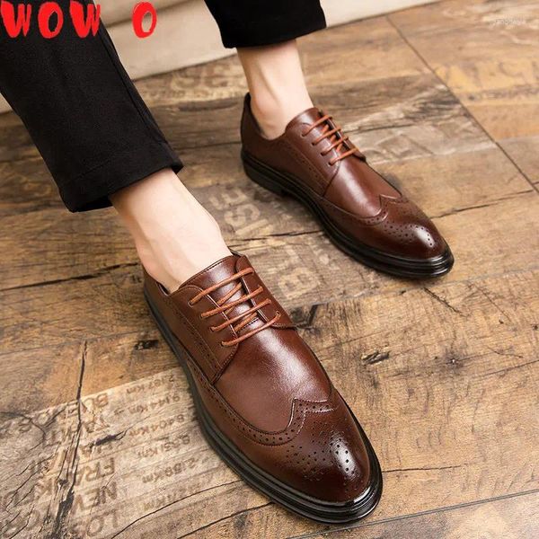 Scarpe casual maschile brock oxford vintage puntato primavera ufficiale e autunno 2024 Business Classic