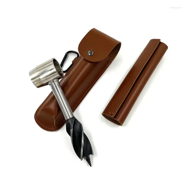 Bettwäsche Sets Manual Auger Drill Outdoor Überleben Multi -Werkzeuge Camping Dschungel Siedler Hand basteln Schraubenschlüssel Holz Kern Machen Sie Holz