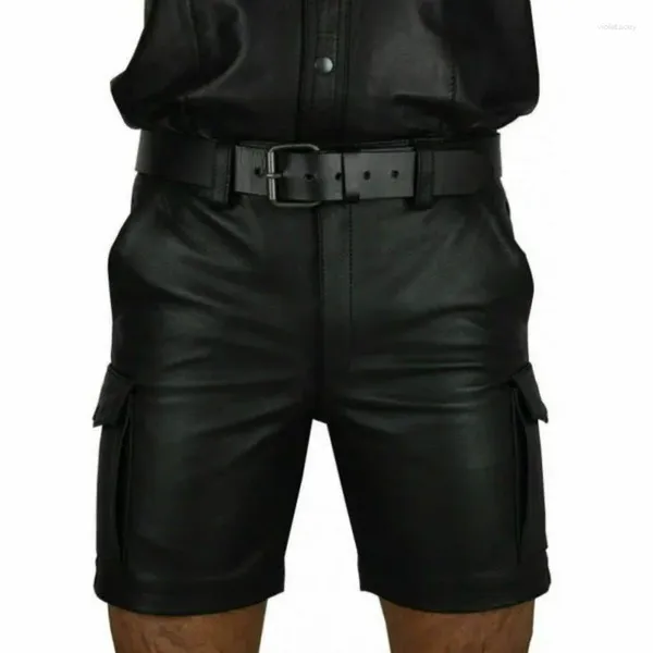 Shorts da uomo in pelle PU PUCK PUCK SLING SLING LEderHosen S-5xl