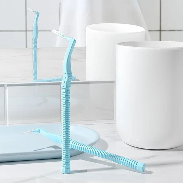 20pcs/kutu l Şekiş itme-pull interdental fırça ortodontik kürdan diş beyazlatıcı diş fırçası ağız hijyen bakımı