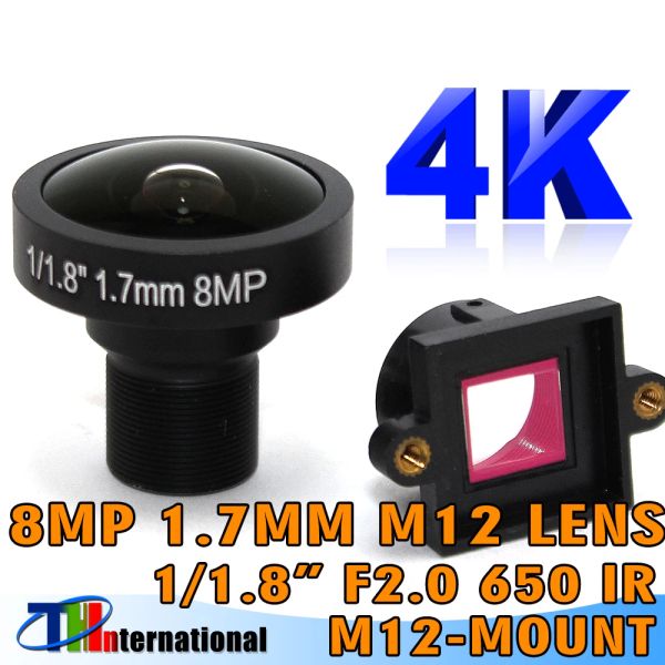 Peças 8MP 1,7 mm M12 1/1,8 