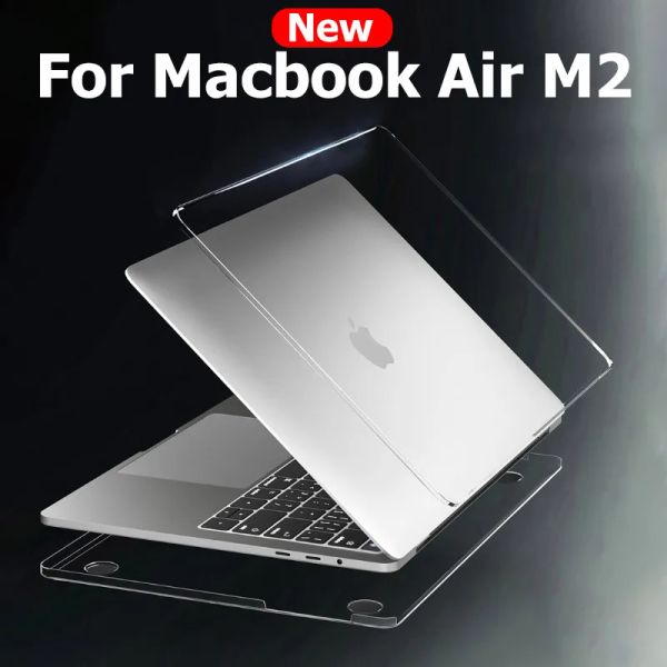 Casos compatíveis com o novo MacBook Air 13,6 polegadas estojo 2022 M2 Chip Modelo A2681 Casa de concha dura com tampa do teclado