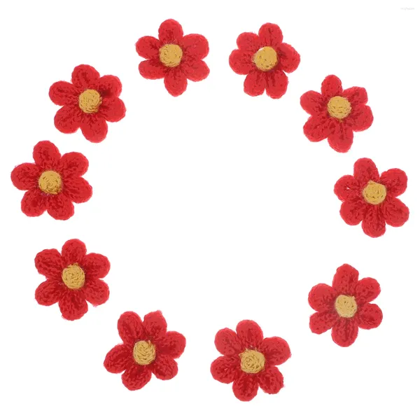 Garrafas de armazenamento Flower Flower Applique Roupos Patches Roupas Decoração De costura de crochê agulha