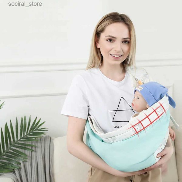 Carrier con zaini con antepack per baby vettore avvolgimento imbracatura neonatale per allattamento al seno borse da ombreggiatura per bambini Copertina per infermieri per bambini 0-36 mesi L45