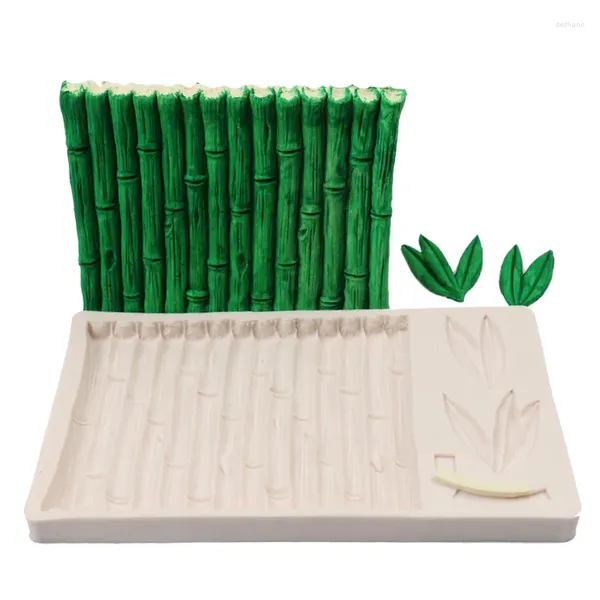 Stampi da forno a stampo silicone carino stampo fondente di fondente cioccolato torta di bambù per decorazioni foresta gel silice