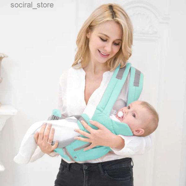 As transportadoras lingam as mochilas de novas mochilas de transportadoras ergonômicas de bebê de 0 a 36 meses portátil Baby Sling Wrap Cotton Baby recém-nascido carregando cinto para mamãe pai L45