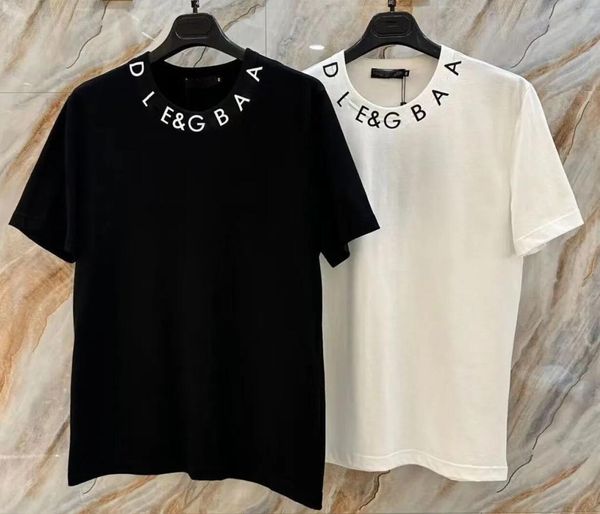 Camiseta feminina/masculina Camisãs Camisas Departamento de Roupas Departamento de Luxuja Top Top Top Top Manga Curta Carta Impressão Moda Summer Summer Summer Female Black Rock