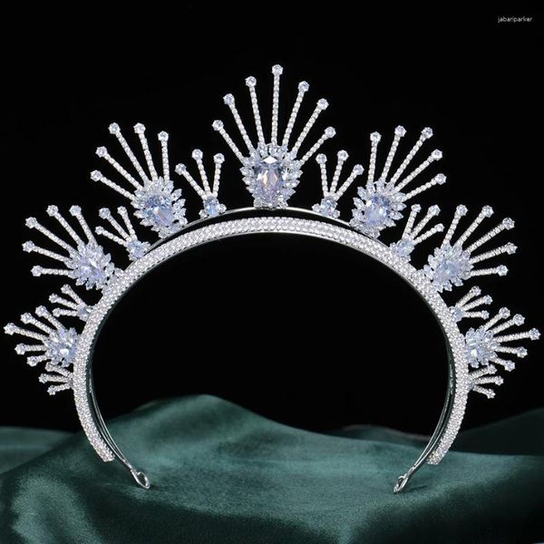 Clip per capelli Crystal Zircon Tiaras and Crowns Women Headband per le spose Abito per la cena Accessori per matrimoni Accessori per matrimoni