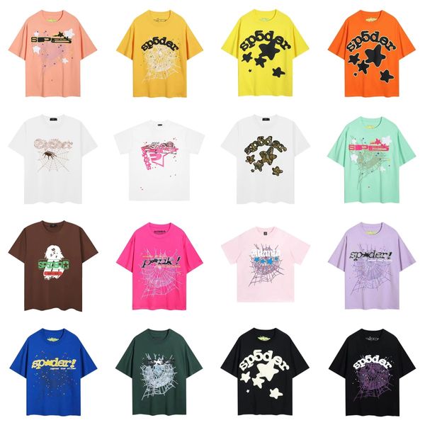 T-shirt maschile SP5der Young Thug Men Women Hoodie Taglie di alta qualità SHIAM STAMPA SPIDER SPIDER SEGLI PINK PINK POLLA