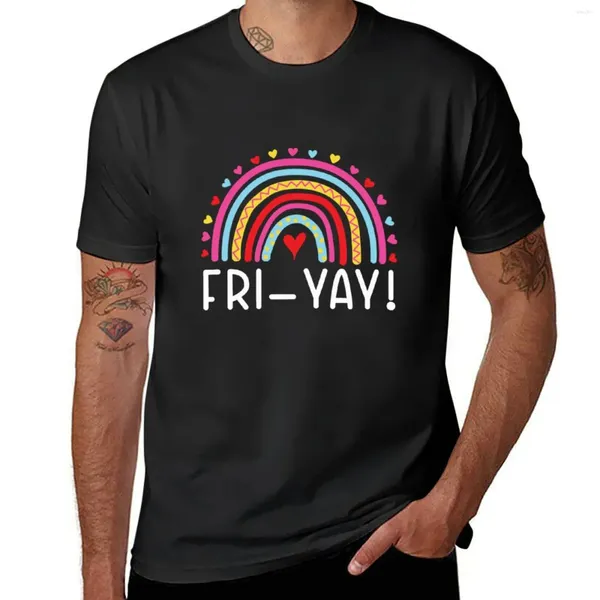 Herren-Tanktops Fri yay sein Friyay Rainbow Hallo Weekend T-Shirt T-Shirt Man koreanische Mode schlanke Fit-Hemden für Männer