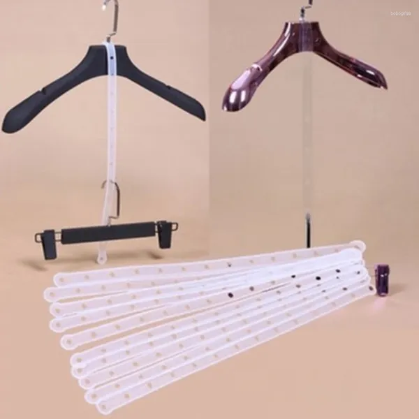 Kleiderbügel Bekleidungsgeschäft Anschlusskleiderstreifen mit Lochhosen Rackhalter transparenter Kleidung Hang Clip hängen hängen