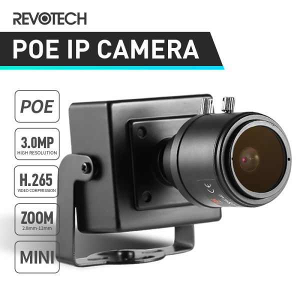 Kameralar Revotech IP Kamera 3MP POE 2.812mm Manuel Zoom Kapalı Mini H.265 HD Güvenlik OnVIF P2P CCTV CAM Video Gözetim Sistemi