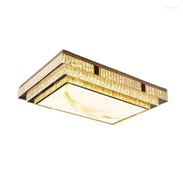 Luzes de teto Aço inoxidável lustre de luxo de ouro moderno decoração de casa led K9 Luster para o quarto da sala