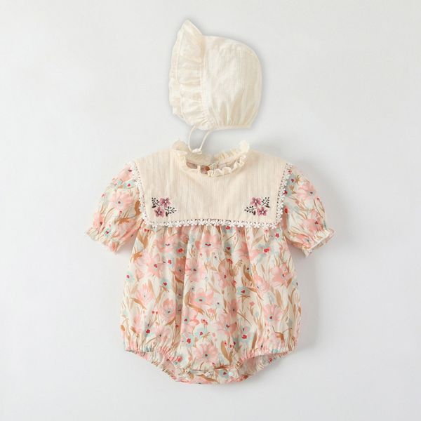 Sommer Rompers Baby Neugeborene Kleidung mit Hut Infant Neugeborenes Strampler Girl Kostüm Overalls Kleidung Overall Kids Bodysuit für Babys Outfit T8PQ#