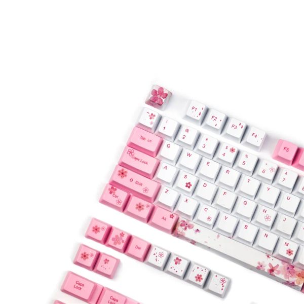 Accessori OEM PBT KeyCaps set completo Tasta tastiera meccanica KeyCaps PBT Dyesublimation KeyCap per tutto il set di keycap Sakura