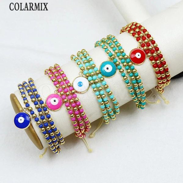 Strand 5 peças Summer Color Bohemia Beds Bracelet Eyes Charms Handcraft Jewelry Gift Women 40227