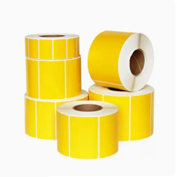 Papel amarelo térmico auto -obesivo adesivo