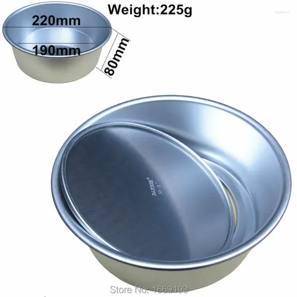 Moldes de cozimento Ferramentas de queijo de bolo redondo de oito polegadas Atividade Moldes de pão de liga de alumínio inferior