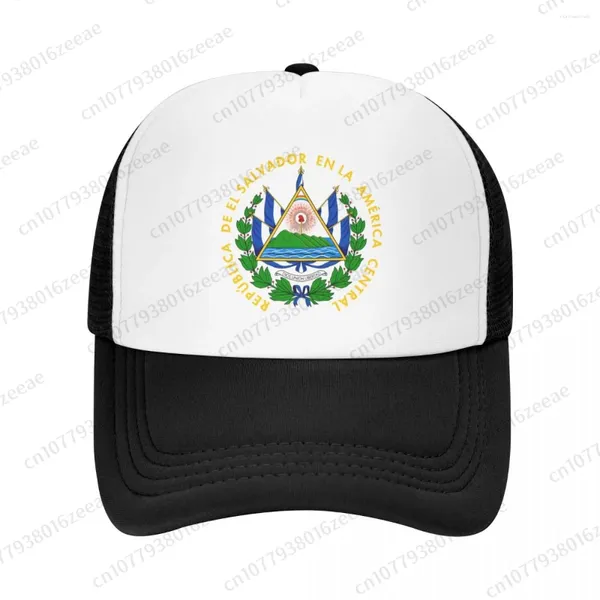 Berretti Coat of Arms El Salvador Mesh Baseball Cap da baseball Summer Men Outdoor Women Fashion Sport Cappelli Hip Hop Trucker