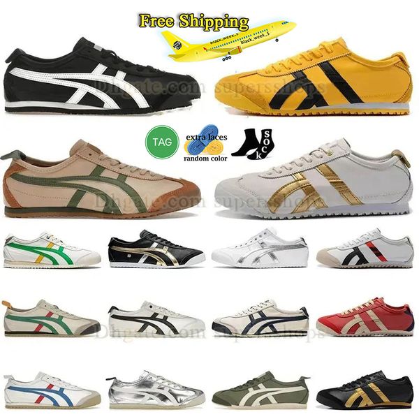 Spedizione gratuita Onitsukass Tiger Mexico 66 Scarpe da corsa atletica Uomini Donne giallo blu nero bianco Bianco di scarpe da scarpe da scarpa da esterno rossa rossa outdoor sneaker allenatore Dghate