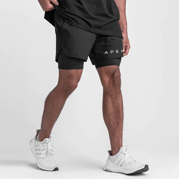 Pantaloncini da uomo pantaloni sportivi di fitness muscolo marea estate allenamento elastico elastico