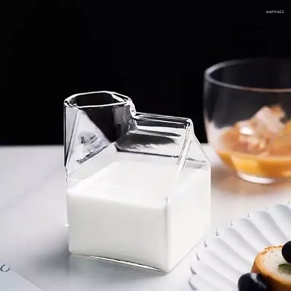 Bicchieri da vino creativa scatola di latte giapponese tazza fresca bicchiere di succo personalizzato succo personalizzato bottiglia