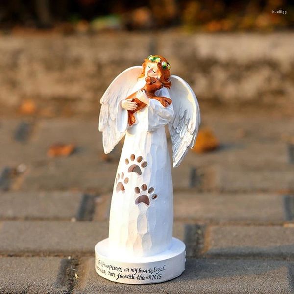 Titulares de vela JFBL Fairy estátua Ornamento de estátua resina artesanal anjo Candlestick Nordic Style Home Desktop Decoration