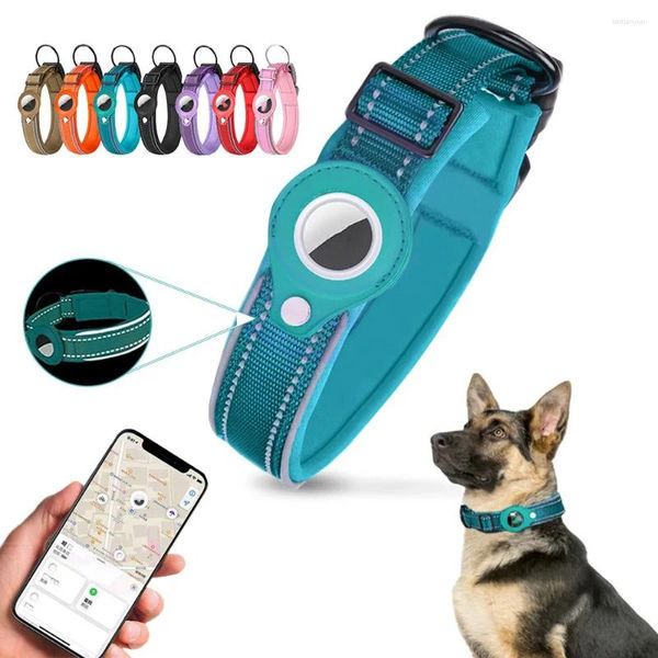 Hundekragen Original Airtag-Hülle Leder-Katzen-Traktionskragen für Apple Airtags Standort Tracker Pet Anti-Lost-Gerätezubehör