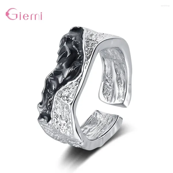 Accessori di design anelli da matrimonio 925 Anello di moda in argento sterling di lusso Elegante fascino zircone cristallo di apertura