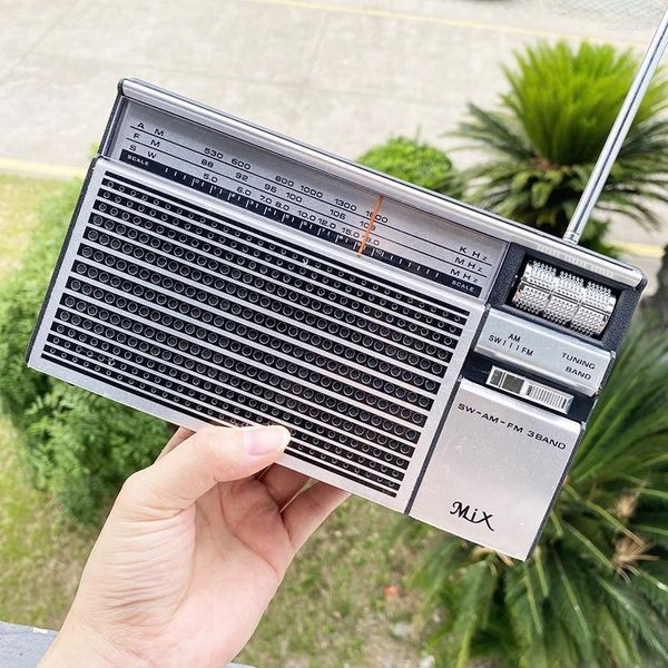 Küchenspeicher Campingausrüstung!Retro mechanische Zwei-Band-Radio-FM-Mittelwelle Kurzübertragung tragbar