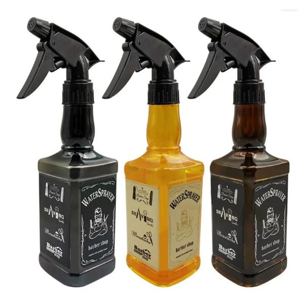 Speicherflaschen 450 ml Friseur Sprühflasche Wasser Sprühgerät Retro Whiskyöl Kopf Wasser nachfüllbare Salon Friseur Haarstyling -Werkzeuge