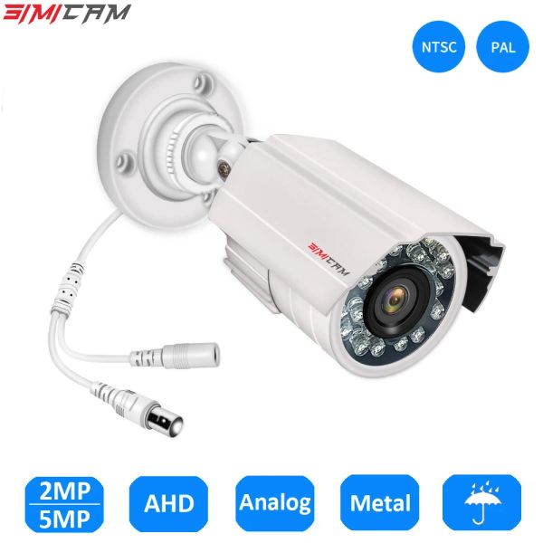 Kameras 5MP 2MP Analog AHD Videoüberwachung Kamera NTSC/PAL Bullet Metall wasserdichte CCTV -DVR -Kamera Nachtsichtsicherheit Überwachung Überwachung