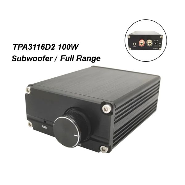Amplificador Dlhifi 100W TPA3116 Subwoofer Full Range Power Audio Audio Home Theater TPA3116D2 Mono Digital Sound